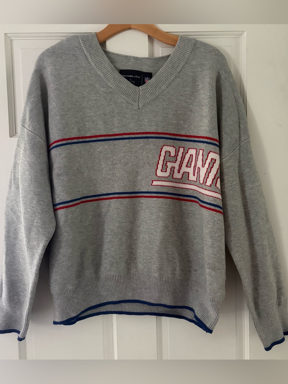 Abercrombie & Fitch New York Giants Sweater Grey Large